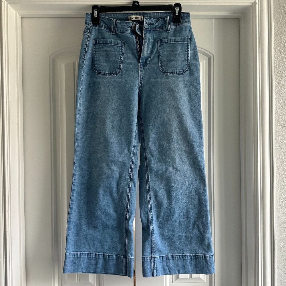 luvamia Wide Leg Jeans for Women Trendy High Waisted Flare Jeans Cropped Denim